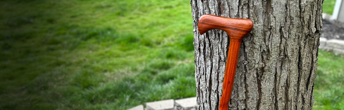 Brazos Cocobolo Hame Top Walking Cane， Handcrafted Wood Cane， Wooden  Walkin＿並行輸入品